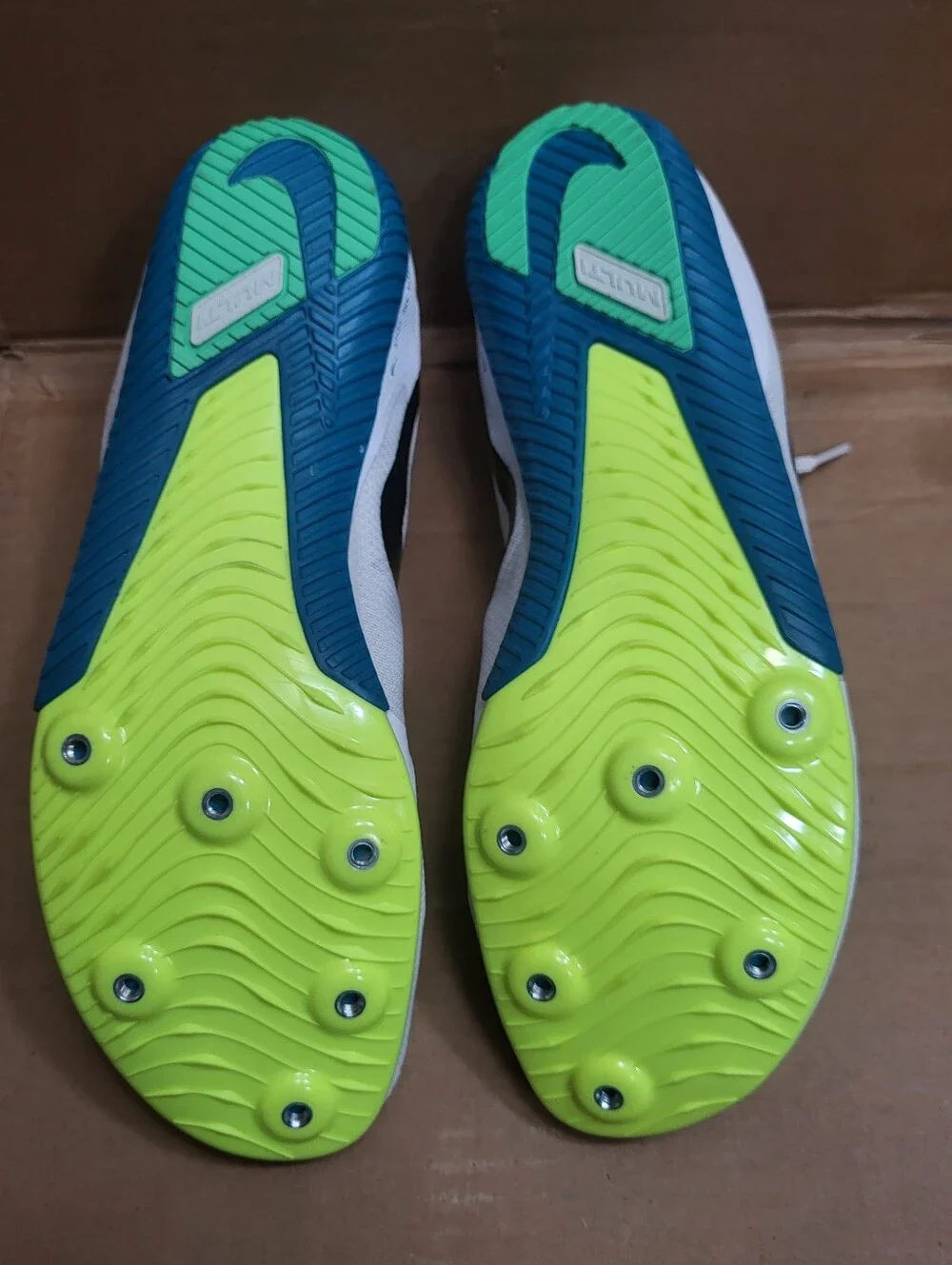 Nike Zoom Rival Multi Track Spike White/Black/Green Men Size 13 NEW